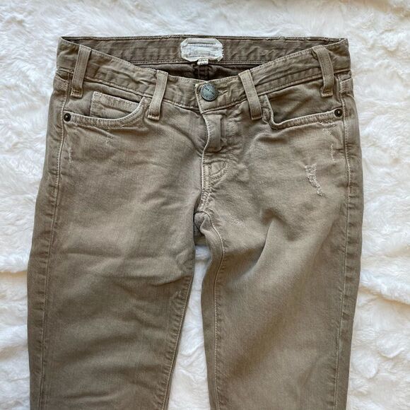 Current Elliott Tan The Classic Straight Leg Denim Jeans - Women’s 0 - Picture 3 of 9